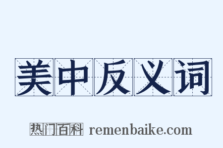 美中反义词是什么意思的图片